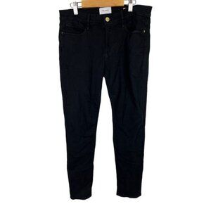 FRAME Le Garçon Skinny Mid Rise in Noir Size 27